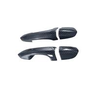 ASXWRTBC Real Carbon Fiber Car Side Door Handle Cover Trim Exterior Trim Compatible for Ford Mustang 2015up