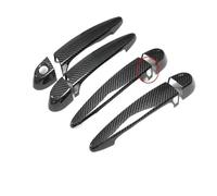ASXWRTBC Right Hand Drive Car Real Carbon Fiber Door Handle Cover Trim Compatible for BMW 3 Series E90 E91 E92 E93 F30 2006-2016 Accessories(8pcs with Sensor,NO LED Lights)