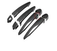 ASXWRTBC Right Hand Drive Car Real Carbon Fiber Door Handle Cover Trim Compatible for BMW 3 Series E90 E91 E92 E93 F30 2006-2016 Accessories(8pcs no Sensor,NO LED Lights)