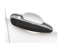 ASXWRTBC Right Hand Drive Car Real Carbon Fiber Door Handle Cover Trim Compatible for BMW 3 Series E90 E91 E92 E93 F30 2006-2016 Accessories(4pcs with Sensor,with LED Lights)