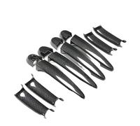 ASXWRTBC Upgrade Real Carbon Fiber Compatible for BMW 3 Series E90 E92 E93 F30 F35 GT F34 2005-2013 Car Exterior Door Handles Covers Auto Styling(8pcs All covers-02,Black)