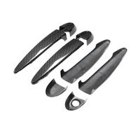 ASXWRTBC Upgrade Real Carbon Fiber Compatible for BMW 3 Series E90 E92 E93 F30 F35 GT F34 2005-2013 Car Exterior Door Handles Covers Auto Styling(4D Without Sensor,Black)