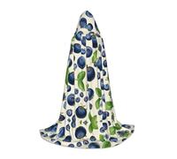 ASXZCBV Blueberry Pattern01 Print Hooded Cloak Cosplay Costume Carnival Themed Events Outdoor Celebrations Daily Wear
