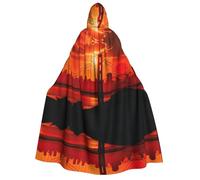 Asxzcbv Golden Gate Bridge Print Hooded Cloak Cosplay Cape Costume Accessory Robe Carnival Themed Event Seasonal