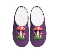 ASXZCBV Magic Red Mushroom Print Breathable and Cozy Washable House Slippers Unisex TPR Sole Indoor Outdoor shoes