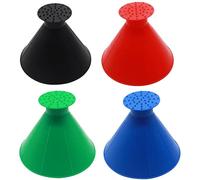 ASY 4pcs Ice Scraper Magical Ice Scrapers For Car Windshield Windscreen Ice Cone Refuelling Funnel Snow Shovel Wiper Brush Round Scraper Ice Removal Frost Shovel For Truck Vans SUV