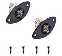Asyduey 1/4Inch Oval Dented Electric Guitar Jack Output Plate Socket Jackplate,2Pack