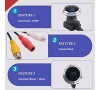Asyduey 1.7mm Panorama Fish-Eye AHD Video Camera 2MP 1080P Door Peephole Viewer Camera Wide Angle for Home Security PAL