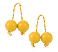 Asyduey 1 Pairs Sand Egg Rhythmic Ball Instrument African Asalato Shaker Rhythmic Balls Yellow