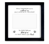 Asyduey 1 Piece Pet Picture Frame 9X9 Memorial Pet Loss Picture Frame For Pet Lover,Birthday Gift Black