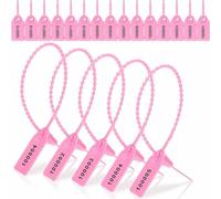 Asyduey 1000 Pcs Plastic Tamper Seals Tags Security Tags Seals Safety Numbered Zip Ties Labels Pink Easy Install Easy to Use