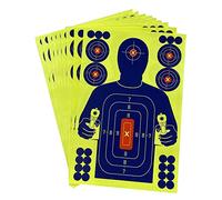 Asyduey 10Pcs 12X18 Inch Human Body Shape Targets Reactive Splatter Glow Fluorescent Paper Target for Archery Training