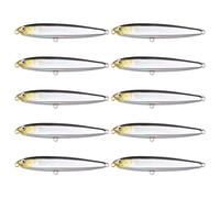 Asyduey 10PCS Floating Pencil Sea Fishing Lures 10g Z Action Artificial Hard Bait Wobbler Saltwater Lure