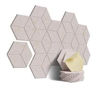 Asyduey 12 PACK Acoustic Foam,Self-Adhesive Sound Proof Panels,for Sound Insulation &Acoustic Treatment(Shallow Camel)