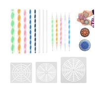 Asyduey 16 Pcs Mandala Dotting Tools for Painting Rocks Mandala Stencils Kit Ball Stylus Clay Sculpting Carving Tools