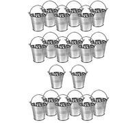 Asyduey 20Pcs Mini Metal Bucket Portable Flower Pot Vases Lovely Candy Box for Wedding Home Decoration