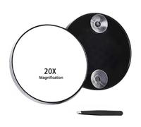 Asyduey 20X Magnifying Mirror with Suction Cup Compact Durables Travel Makeup Mirror for Plucking Eyebrows Removing Blackheads
