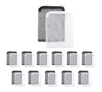 Asyduey 24 Pieces of Aquarium Filter Bag Media Mesh Filter Bag Reusable Mesh Bag for Granular Carbon, Bioball White and Black