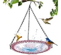 Asyduey 2PCS Outdoor Hanging Bird Feeder Garden Decoration Bird Bath Tray Water Drinker Pet Feeder for Bird Pet Supplies,D