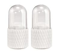 Asyduey 2Piece Makeup Brush Holder Dustproof & Waterproof Storage with Lid for Vanity and Bathroom