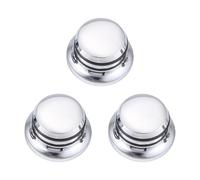 Asyduey 3Pcs Guitar Metal Top Hat Tone Tuning Knobs For Electric Guitar Lp Chrome