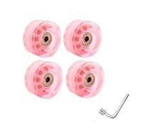 Asyduey 4-Piece 32 x 58mm 82A Roller Skate Wheels with Bearings for Indoor or Outdoor Use, with Portable Skate Accessory Wrench