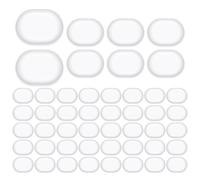 Asyduey 48 Pcs Drum Dampeners Gel Pads Silicone Drum Silencers Soft Drum Dampener Drum Mute Pads Dampening Gel Pad(Transparent)