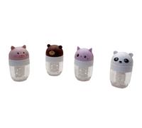Asyduey 4Pcs Contact Lens Clean Case Portable Manual Rotation Cleaner Beauty Pupil Storage Cleaning Container