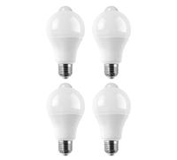 Asyduey 4PCS E27 LED Motion Sensor Bulb LED Lamp PIR Sensor Light Bulb Auto ON/OFF Night Light for Porch Stairs Garage Lights 15W