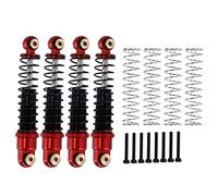 Asyduey 4Pcs Metal 40MM Oil Damper for Axial SCX24 C10 JLU 1/24 RC Crawler Car Upgrades,Red