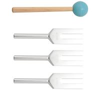 Asyduey 4Pcs/Set Aluminum Alloy Angel Crystal Tuning Fork 4096Hz/4160Hz/4225Hz Energy Tuning Fork