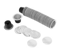 Asyduey 50Sets Refillable Coffee Capsules Cup Disposable Coffee Capsules Packaging Cafe Supplies for Black
