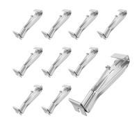 Asyduey 5inch 10 Pack Gutter Hangers, with Pre-Inserted Screw, Aluminum Gutter Brackets for Repairing Sagging Rain Gutters