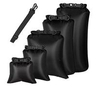 Asyduey 6Pcs Waterproof Dry Bag Set for Kayaking Boating,Drybag Outdoor Storage Bags for Canoeing Camping Swimming Hiking,Black