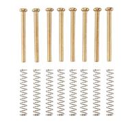 Asyduey 8 Pcs M3x30MM Electric Guitar Humbucker Pickup Adjust Height and Springs - Gold