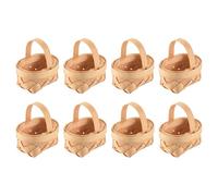Asyduey 8PCS Mini Woven Baskets with Handles for Favors Crafts Decor Photo Prop