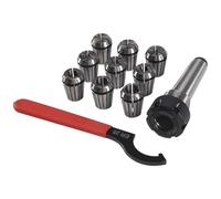 Asyduey 9Pcs Er25 Spring Collets+1Pcs Mt3 Er25 Collet Chuck Morse Taper Holder for CNC Milling Lathe Tool