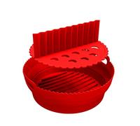 Asyduey Air Fryer Silicone Liners 8.5Inch for 5 to 8 Qt Reusable with Divider Foldable Air Fryer Silicone Pot Non-Stick,A