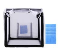 Asyduey Airbrush Paint Sprays Booth, 15 Inch Portable Tool with Filter& Curtain for DIY Projects