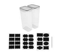 Asyduey Airtight Tall Food Storage Container Set, 2Pcs 2.8L Spaghetti Containers for Pantry Organization and Storage