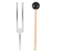 Asyduey Aluminum alloy + wood Tuning Fork Chakra Hammer Ball Diagnostic 528HZ With Mallet Set Nervous System Testing Tuning Fork Health Care