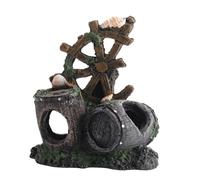 Asyduey Aquarium Fish Tank Decorations Resin Crafts Mini Retro Reproduction House for & Fishes