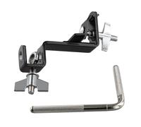 Asyduey Bass Drum Cowbell Clamp Cowbell Holder Accessories Percussion Mounting Bracket for Drum Drummer Instrument with L Rod