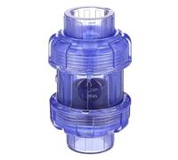 Asyduey Clear UPVC Check Valve True Union Swing Check Valves Pool Ball Non Return Valve Pipe Fittings (32Mm)