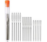 Asyduey Darning Needle Big Eye Sewing Needle in Transparent Tube, Darning Needle for Wool, Crochet and Yarn Knitting