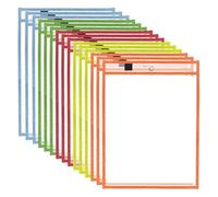 Asyduey Dry Erase Pocket Reusable Sleeves, Plastic File Sleeves Page Protectors for Teachers Classroom Office Supplies,15PCS