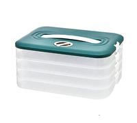 Asyduey Dumplings Box Storage Box Refrigerator Dumpling Freezing Multi-Layer Freeze Quick-Freeze Dumpling Box Navy Blue