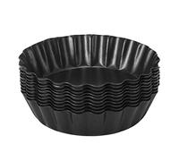 Asyduey Egg Tart Molds, 3Inch Mini Tart Pans Removable Bottom, Cupcake Cake Muffin Mold Tin Pan Baking Tool (10 Pcs)