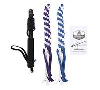 Asyduey Flirt Pole Rope Tug Dog Toy, Braided Cotton Blend Rope Outdoor Interactive Toy for Pulling, Chewing, Training(L Black)