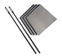 Asyduey Flute Cleaning Rod+6Pcs Cleaning Cloth Flute Cleaning Supplies Dust Wood Wind Flute Cleaning Kit Black Gray